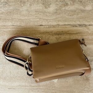Ted Baker Brown Belt Bag with Striped Strap